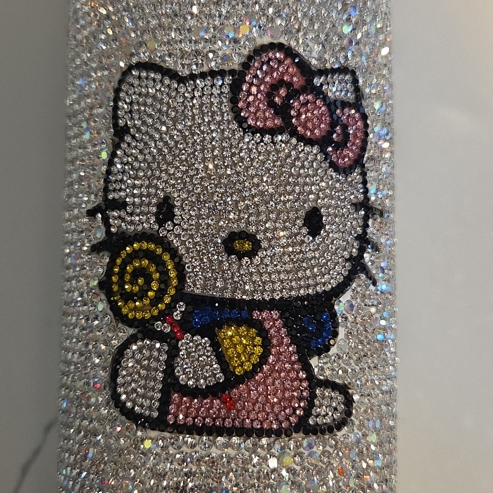 Hello Kitty Silver Rhinestone Water Bottle (new) - Picture 2 of 8